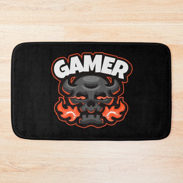 Item preview, Gamer with Horned Cartoonish Skull designed and sold by PRIVARSHU.