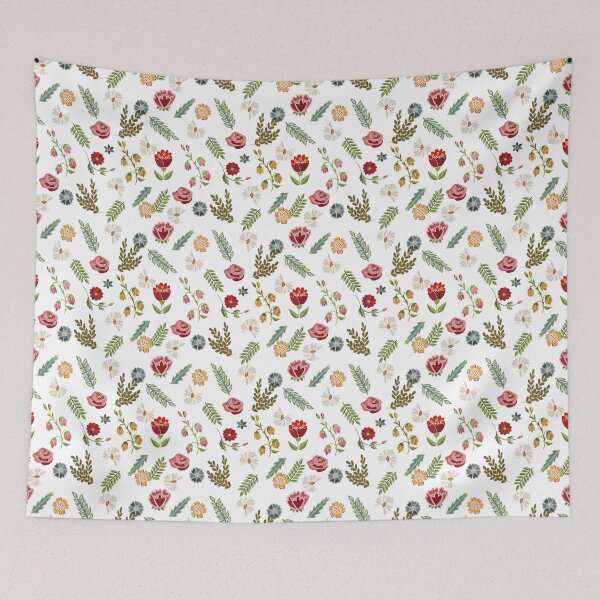 Item preview, Heritage folklore, inspired by Czech folklore embroidery, white designed and sold by Folkiestore.