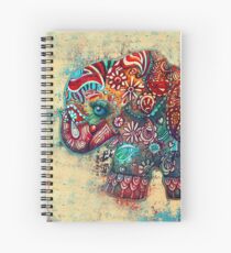 vintage elephant Spiral Notebook