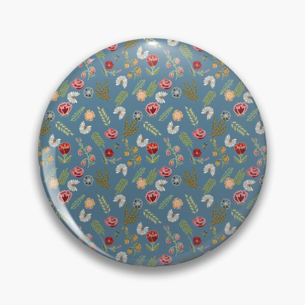 Item preview, Heritage folklore, inspired by Czech folklore embroidery, blue designed and sold by Folkiestore.