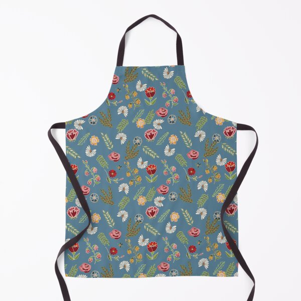 Item preview, Heritage folklore, inspired by Czech folklore embroidery, blue designed and sold by Folkiestore.