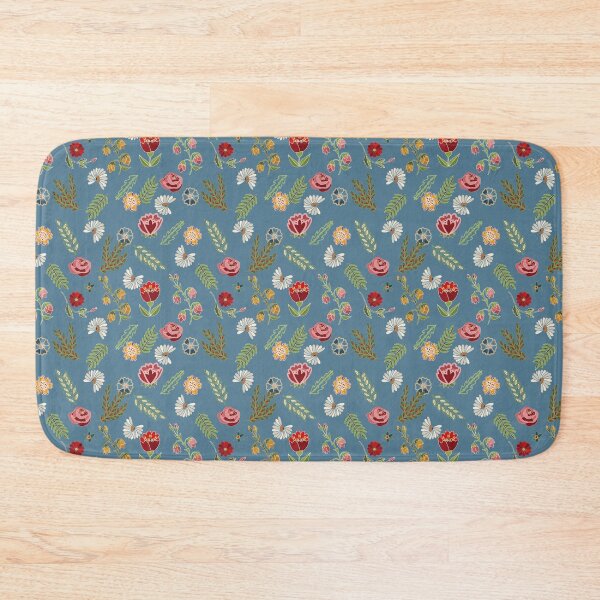 Item preview, Heritage folklore, inspired by Czech folklore embroidery, blue designed and sold by Folkiestore.
