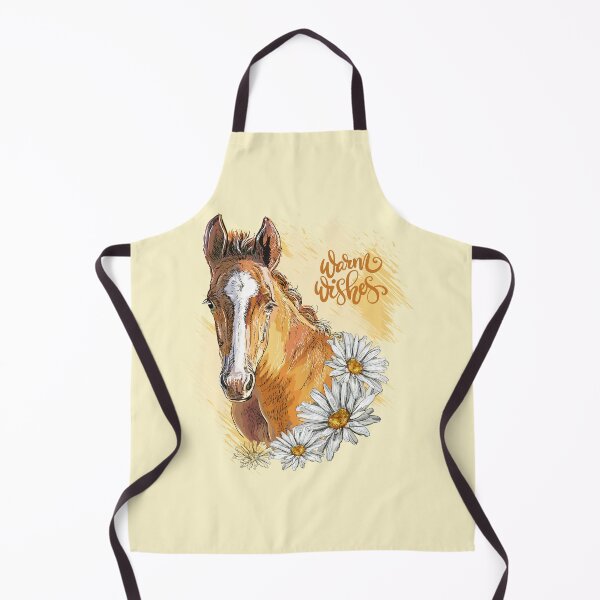 Item preview, Hand drawing young horse with camomiles designed and sold by Alinart16.