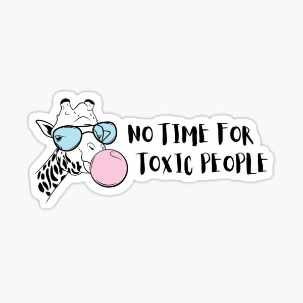 Artikel-Vorschau von No Time For Toxic People Shirt, Cap, Sticker and Pin Bestes neues süßes, lustiges und farbenfrohes Shirt, Cap, Sticker und Pin Design 2022 No Time For Toxic People Giraffe, designt und verkauft von BasicBeachCR.