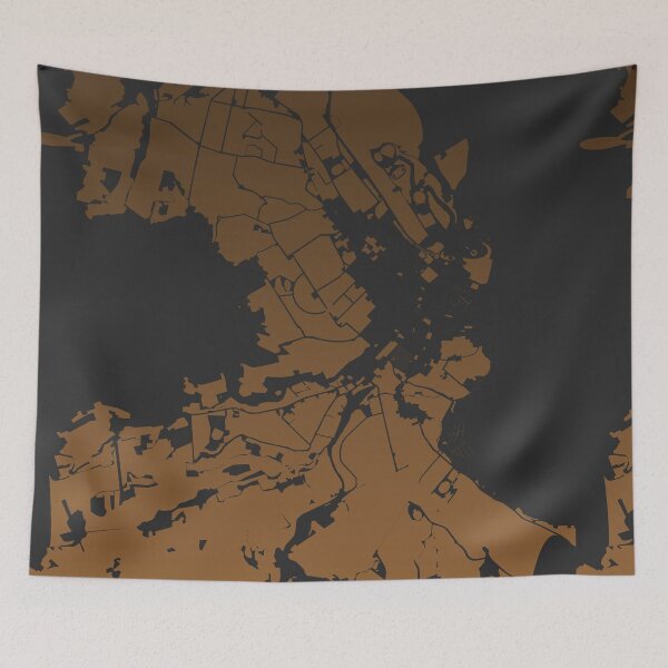 Item preview, Hobart Map Art coffee color Australia designed and sold by EpicMaps.