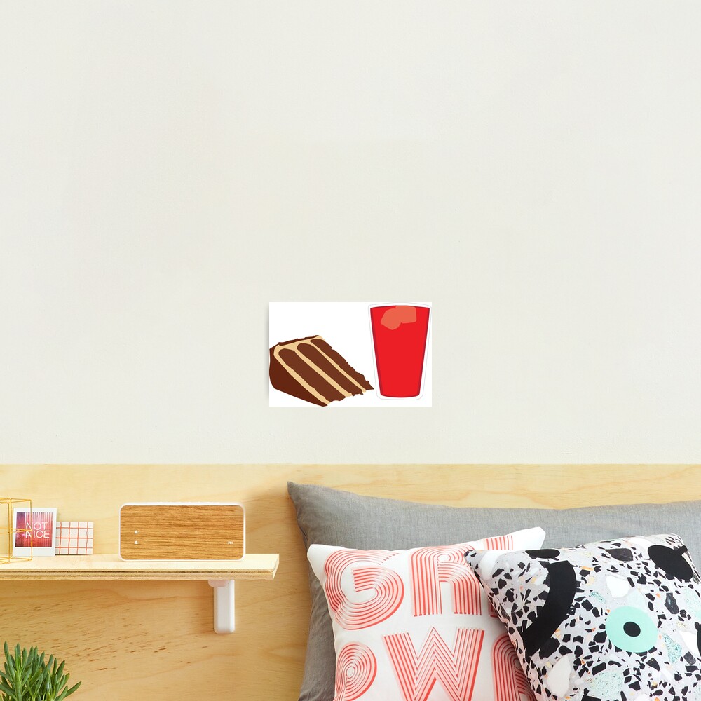 "Peanut Butter Chocolate Cake with KoolAid {isolated}" Photographic