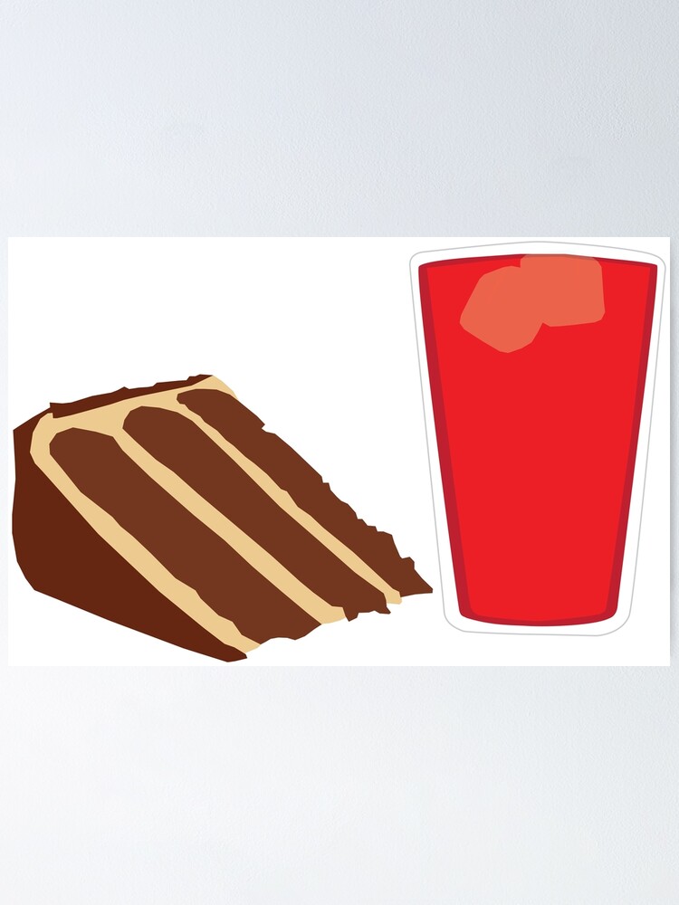 "Peanut Butter Chocolate Cake with KoolAid {isolated}" Poster by
