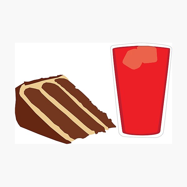 "Peanut Butter Chocolate Cake with KoolAid {isolated}" Photographic Print by gongfujazz Redbubble