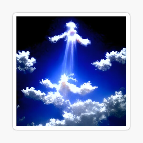 "The Spirit in the sky, AI Art" Sticker by TwoMilesBlue Redbubble