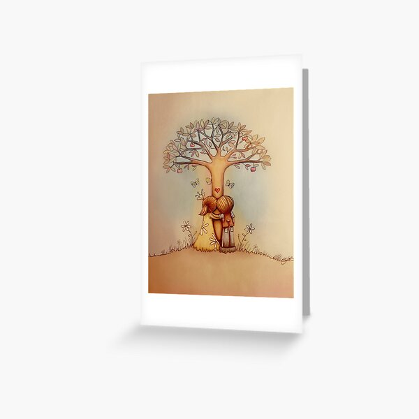 underneath the apple tree Greeting Card