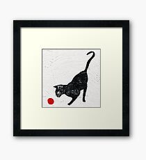 playing cat Framed Print