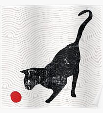 playing cat Poster