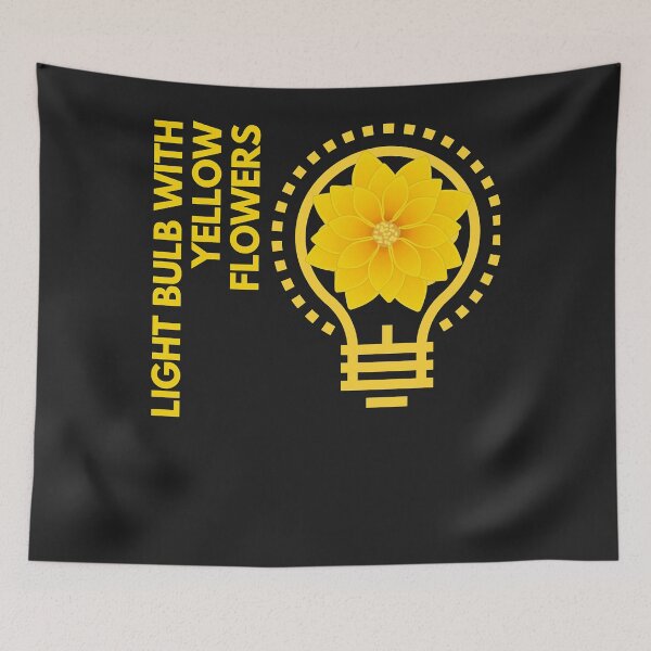 Item preview, Light Bulb With Yellow Flowers , funny flowers. designed and sold by virnmjan.