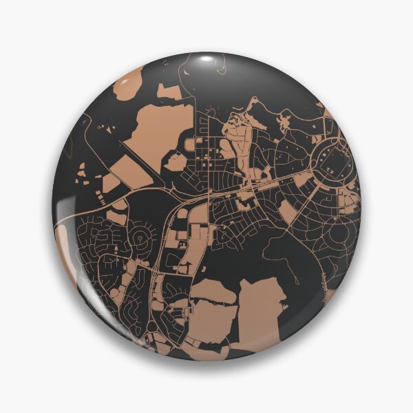 Item preview, Canberra Map Art Chocolate color Australia designed and sold by EpicMaps.