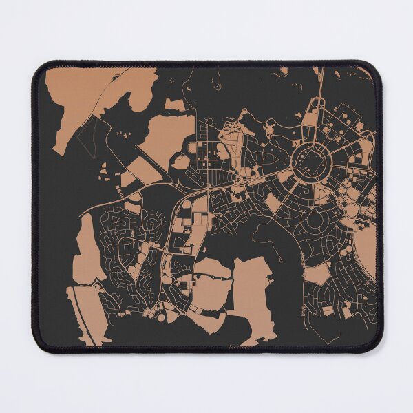 Item preview, Canberra Map Art Chocolate color Australia designed and sold by EpicMaps.