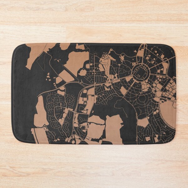 Item preview, Canberra Map Art Chocolate color Australia designed and sold by EpicMaps.