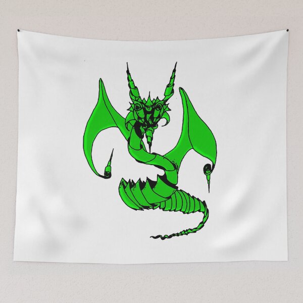 Item preview, Green Origami Dragon Art designed and sold by LBlaze.