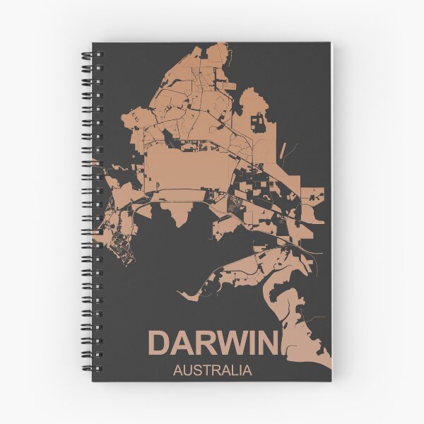 Item preview, Darwin Map Art Chocolate color Australia designed and sold by EpicMaps.