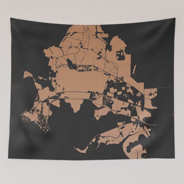 Item preview, Darwin Map Art Chocolate color Australia designed and sold by EpicMaps.