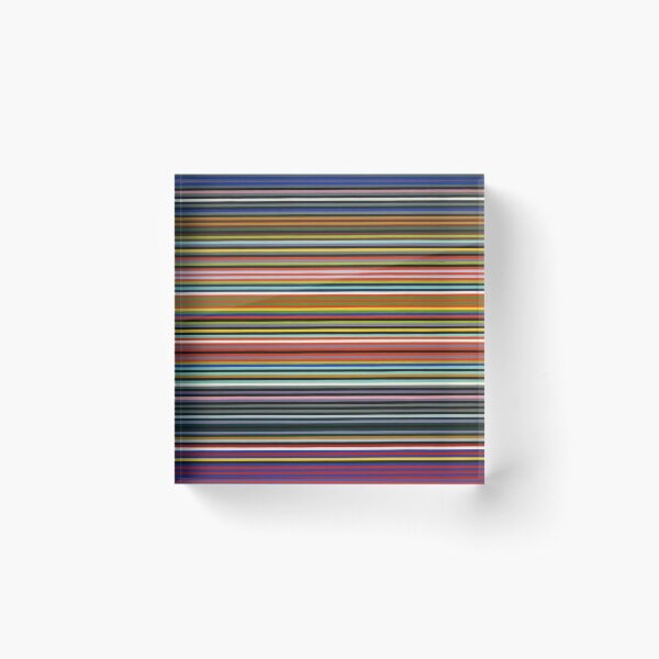 Colourful band lines abstract patter Acrylic Block