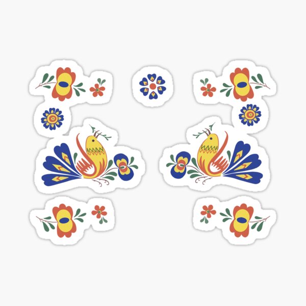 Straznice folklore bird pattern 1 Sticker