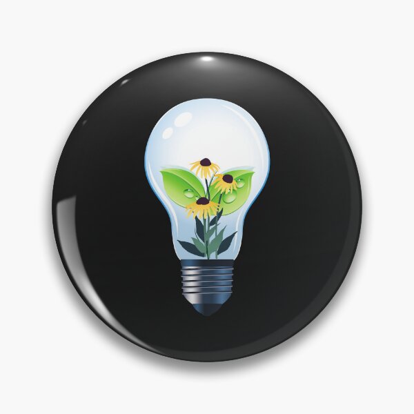 Item preview, Light Bulb with Yellow Flowers Design designed and sold by virnmjan.