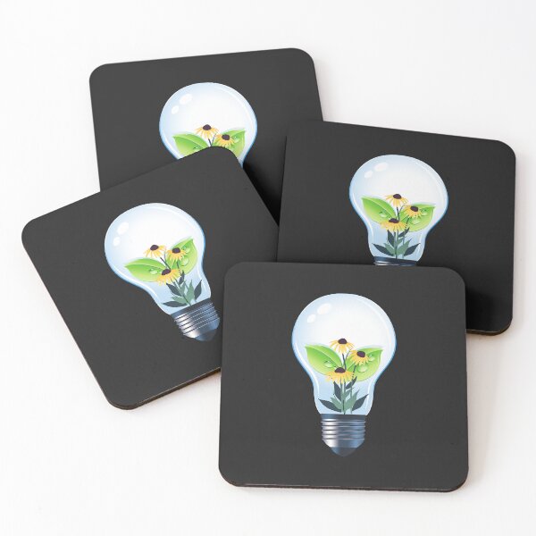Item preview, Light Bulb with Yellow Flowers Design designed and sold by virnmjan.