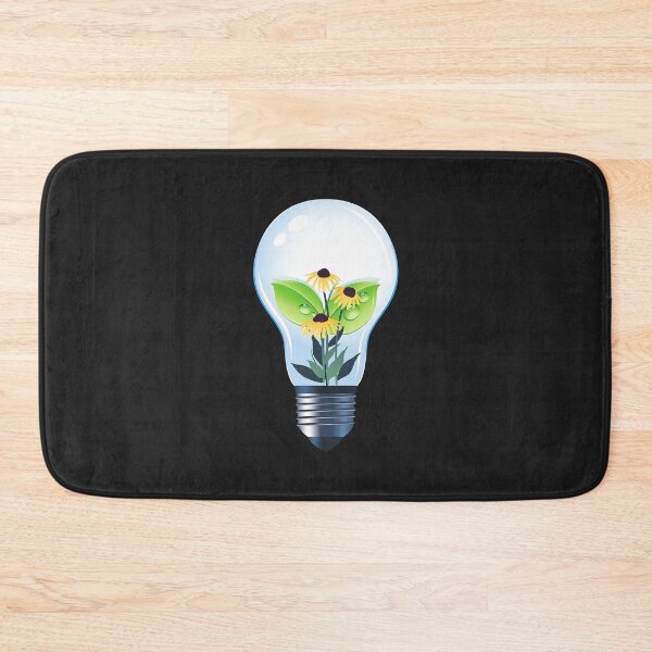 Item preview, Light Bulb with Yellow Flowers Design designed and sold by virnmjan.