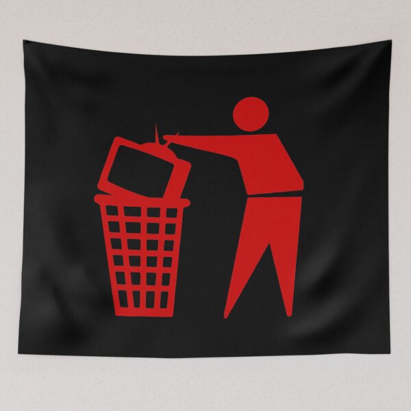 Item preview, Fake News, Trash the TV, Television in Trash can Stop watching the news designed and sold by ArtOfRebellion.