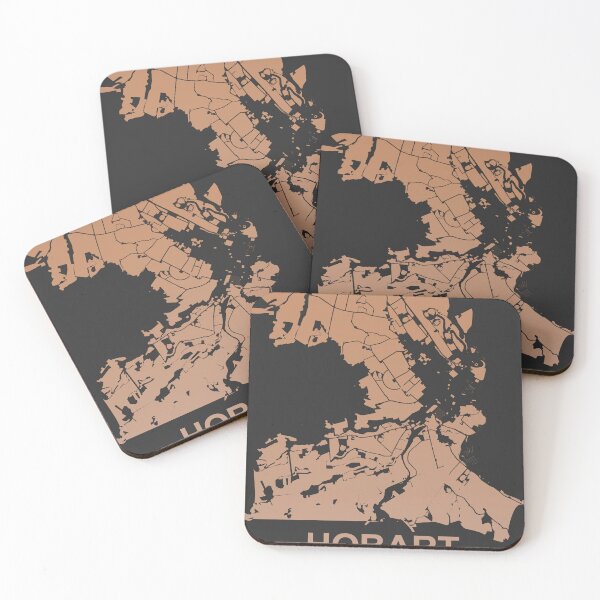 Item preview, Hobart Map Art Chocolate color Australia designed and sold by EpicMaps.