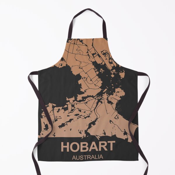 Item preview, Hobart Map Art Chocolate color Australia designed and sold by EpicMaps.