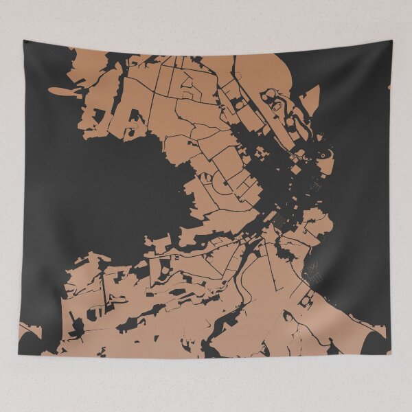 Item preview, Hobart Map Art Chocolate color Australia designed and sold by EpicMaps.