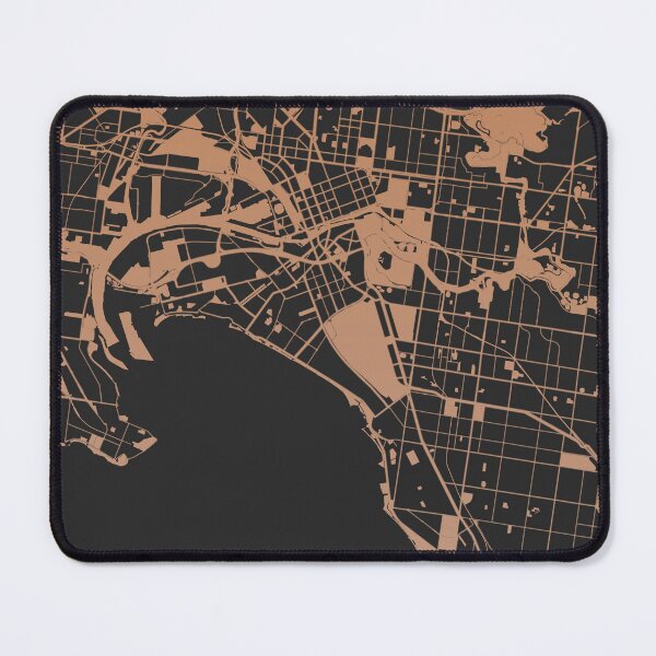 Item preview, Melbourne Map Art Chocolate color Australia designed and sold by EpicMaps.