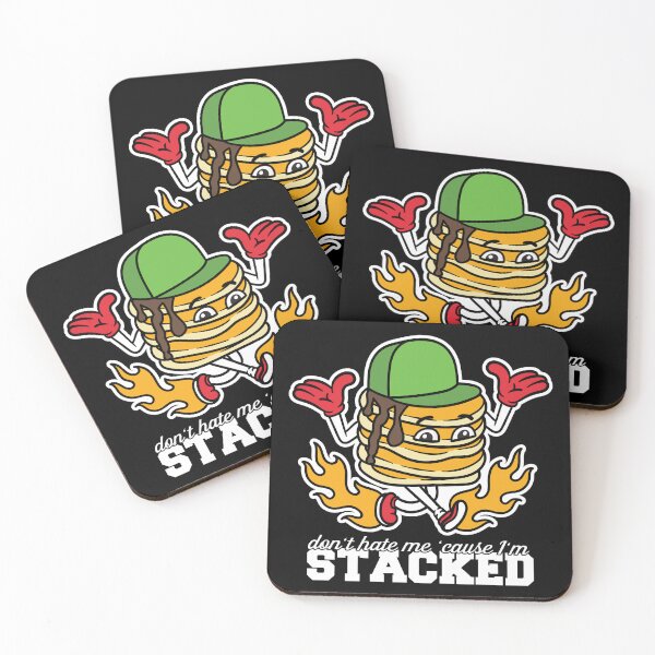 Item preview, Funny Cartoon Pancake: Don't Hate Me 'Cause I'm Stacked! designed and sold by Happy Puppy Print On Demand.