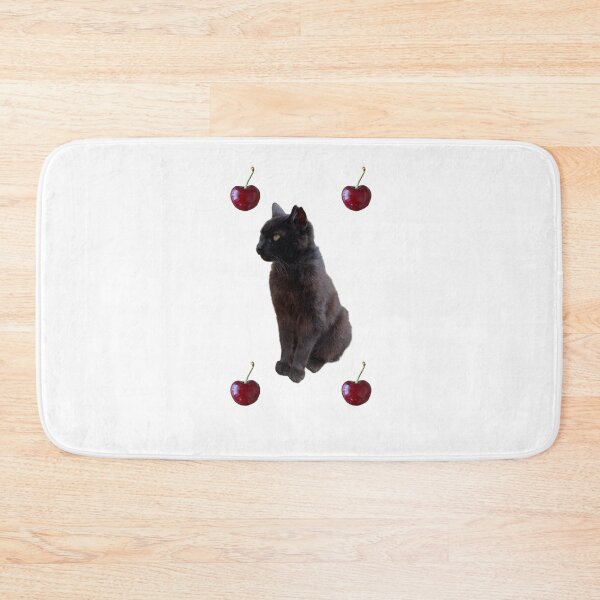 Item preview, The black cat and cherries designed and sold by boomantique.