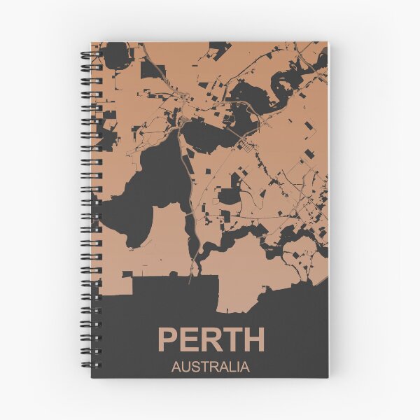 Item preview, Perth Map Art Chocolate color Australia designed and sold by EpicMaps.