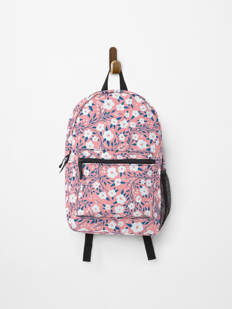 Pink navy hotsell blue backpack