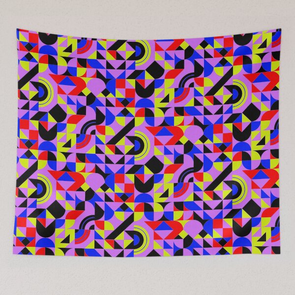 Item preview, geometric colorful patterns conceptual Art - Abstract Neo Geo graphic design designed and sold by Design Repo.