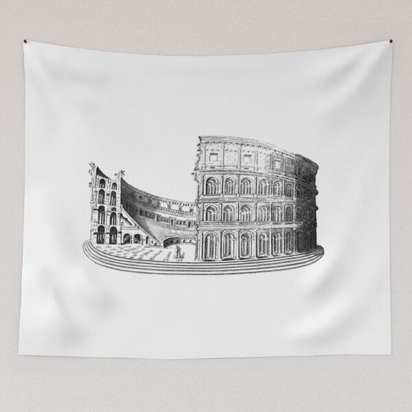 Item preview, Monochrome Black and white Tree Colosseum designed and sold by imhae.