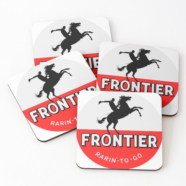 Item preview, Frontier Gasoline Rarin'-to-go vintage sign designed and sold by htrdesigns.