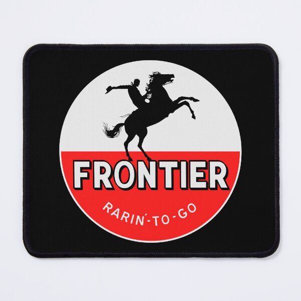 Item preview, Frontier Gasoline Rarin'-to-go vintage sign designed and sold by htrdesigns.
