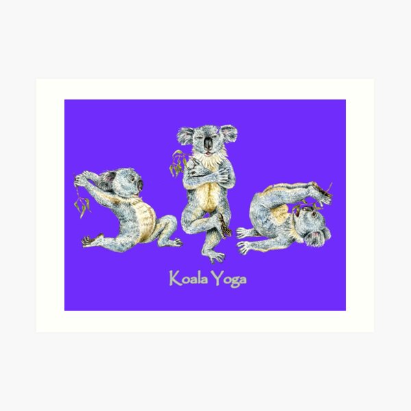 Australian Koala Yoga Session Art Print