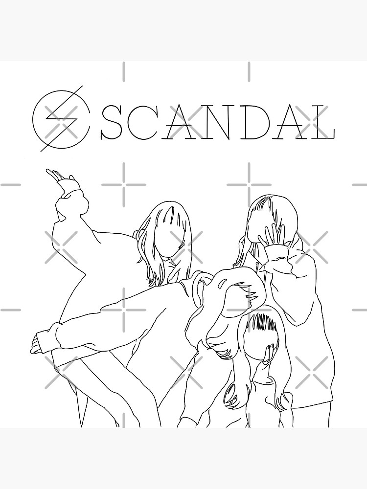 Scandal Japanese Band Line Art with Logo