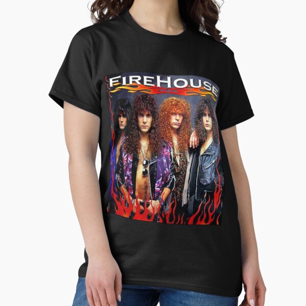 FIREHOUSEファイヤーハウスハードロックバンドビンテージバンドTシャツ 黒 🔥FIRE HOUSEの🎸ロックTシャツをレスキューした🎉MADE IN USA