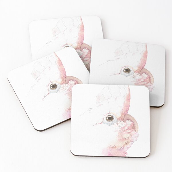 Item preview, Tanimbar corella goffin's cockatoo watercolor portrait designed and sold by L'Atelier Oranjade.