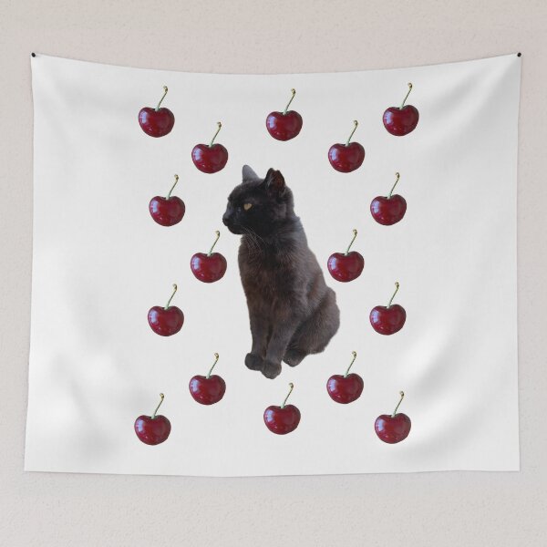 Item preview, The Black Cat - cherries designed and sold by boomantique.