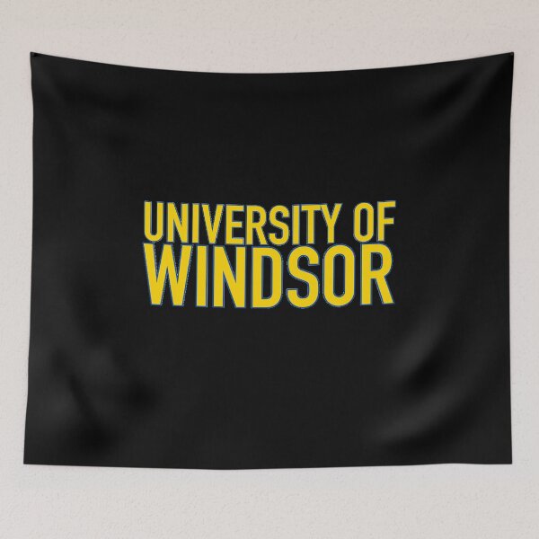 Item preview, Yellow and Blue Retro University of Windsor Lettering designed and sold by jessicaleah15.
