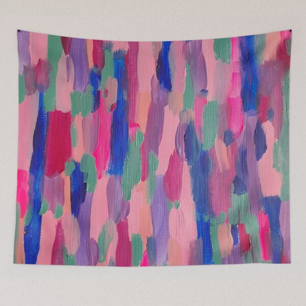 Item preview, Pink Stripes Brushstroke Abstract designed and sold by DanielleGensler.