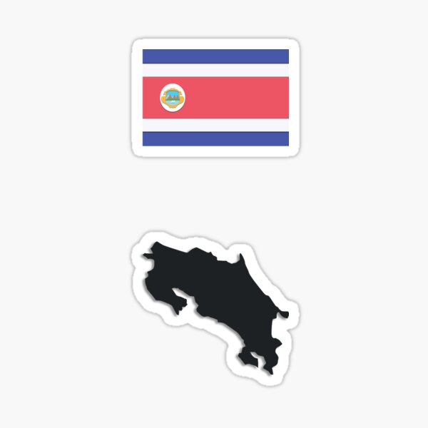Costa Rica Flag Stickers | Redbubble
