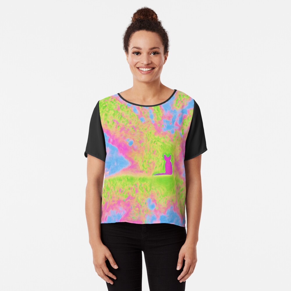 Cat Chiffon Top